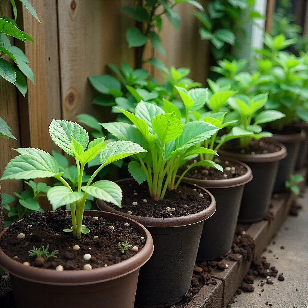 Container gardening water conservation methods